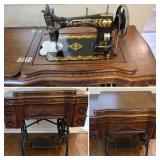 PRESALE AVAILABLE - $295.00 Antique Treadle Sewing Machine