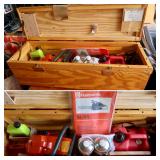 Chain Saw w/Custome Wooden Case