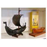 Tron Denmark Bronze Metal Viking Ship & Model Boat Kit