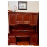 Executive Lighted Computer Desk and Hutch