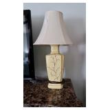 Oriental Raised Flower Lamps Vintage