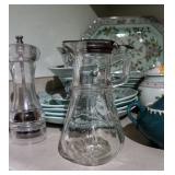 Fintage Syrup Pitcher & Glassware