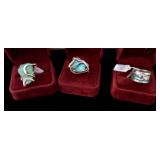 Sterling & Turquoise Rings- $20 ea - Band SOLD