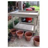 Great Rolling Cart - $35 (Clay Pots SOLD)