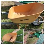 Large Green Cart - $65 - Smaller Green Cart $35 & Wheelbarrow $40
