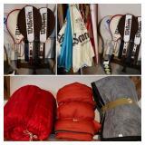 Tennis Rackets 2-sold /Sleeping Bags