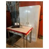 Metal cabinet $100. Kitchen table $65.