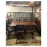 Antique Duncan Phyfe table with 6 chairs
