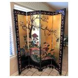 Hand painted Oriental screen