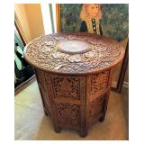 Carved table from India