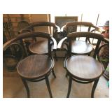 Antique bent wood chair set