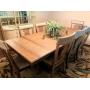 Like new dining table + 8 chairs