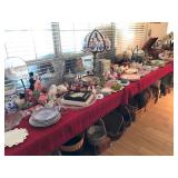 Plenty of knickknacks, glassware, collectibles, etc.