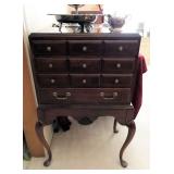 Thomasville flatware chest on stand