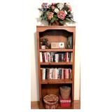 Tall bookcase and misc.