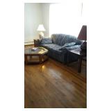 Couch, tables, lamps