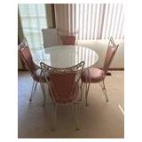 White Rod Iron Kitchen Table 