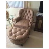 Leather Chair With ottamen