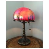 Artist Signed Quoizel Table Lamp