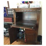 Antique Liquor Cabinet w/Contents