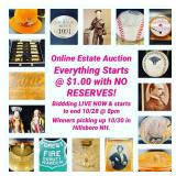 ECLECTIC ONLINE ESTATE AUCTION! - Hillsborough NH. (No Shipping - Pick Up Only) * 603 ESTATE SALES