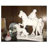 VINTAGE GERMAN BISQUE WHITE PORCELAIN ART FIGURINES