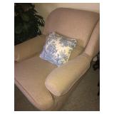 Cream accent chair and ottoman $45