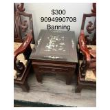 Asian End Table/Vintage Drawer