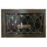 Antique Leaded Glass Mission Book Case