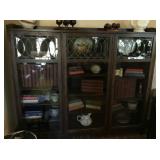 Antique Leaded Glass Mission Book Case