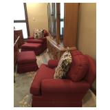 Pair of Swivel/Rocker Arm Chairs by ETHAN ALLEN w/ Ottomans