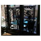 Trifold iron screen by artist Van Voorhir