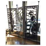 Trifold iron screen by artist Van Voorhir