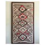 Navajo mounted woven rug (estimated 1895-1910
