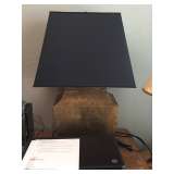 Pair of brass lamps..