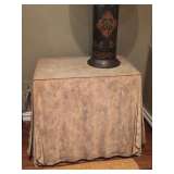 Pair of metal end tables styled to appear they are cloth