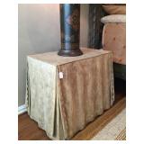 Pair of metal end tables styled to appear they are cloth