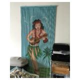 Hula girl beaded door screen.