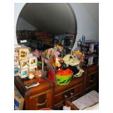 art deco vanity with bench