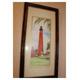 Lighthouse framed artwork