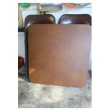 Card table and 4 folding chairs