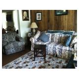 Armchair and king size sofa bed.