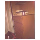 Five-drawer dresser.