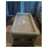 Wicker coffee table.
