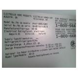 Model information on refrigerator.