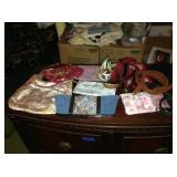 Collection of vintage purses an beltys.