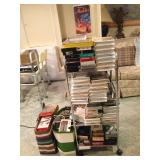 Collection of VHS tapes, mostly Disney and other children