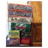 Just a few of dozens of boxes of sports cards