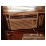 One of two working window air conditioners