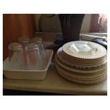 Everyday dishes and glasses.